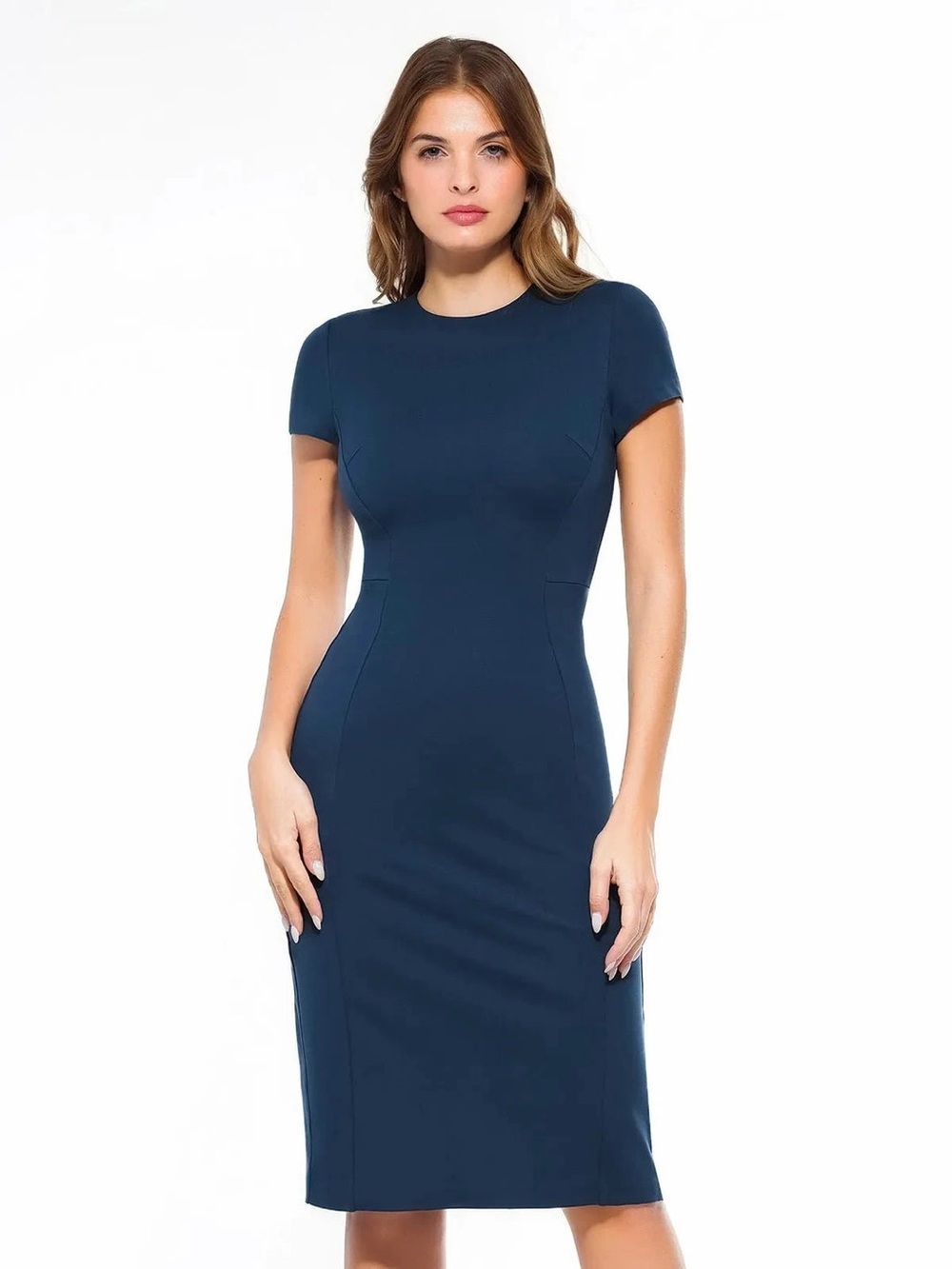 Popilush SculptWear Short Sleeve Fitted Sheath Dress Small